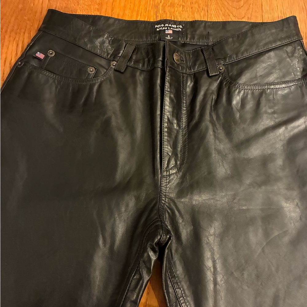 RL Polo Leather Jeans NWT